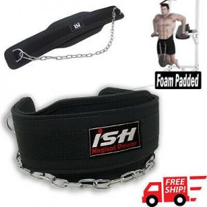 Gym All Around Commercial Gym WEIGHT LIFTING BELT GYM BACK PULL UP CHAIN DIPPING DIP BODY BUILDING WORKOUT